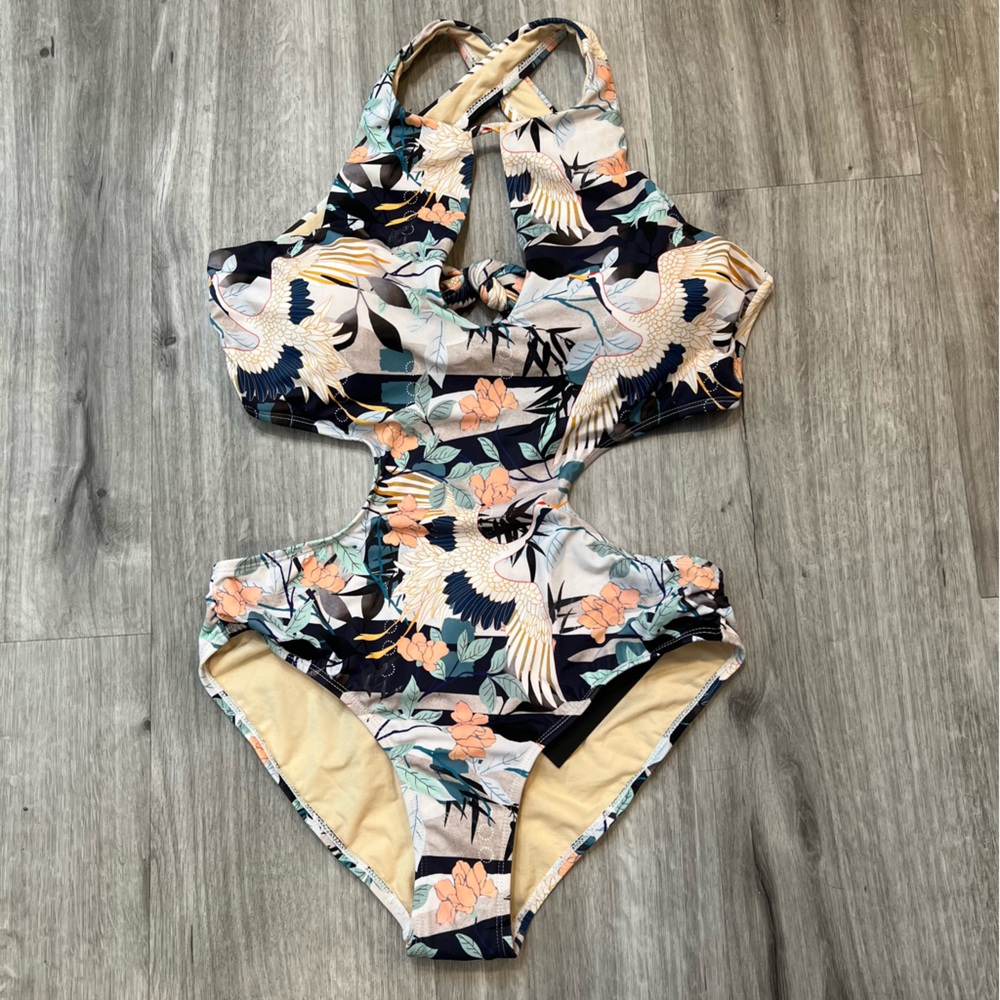 Ashley Graham x Swimsuits For All Asian Inspired One‎ Piece. Size 10.  NWT.